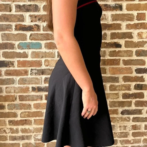 Ruby Rox Black Strapless Dress with Red Trim - Picture 4 of 7
